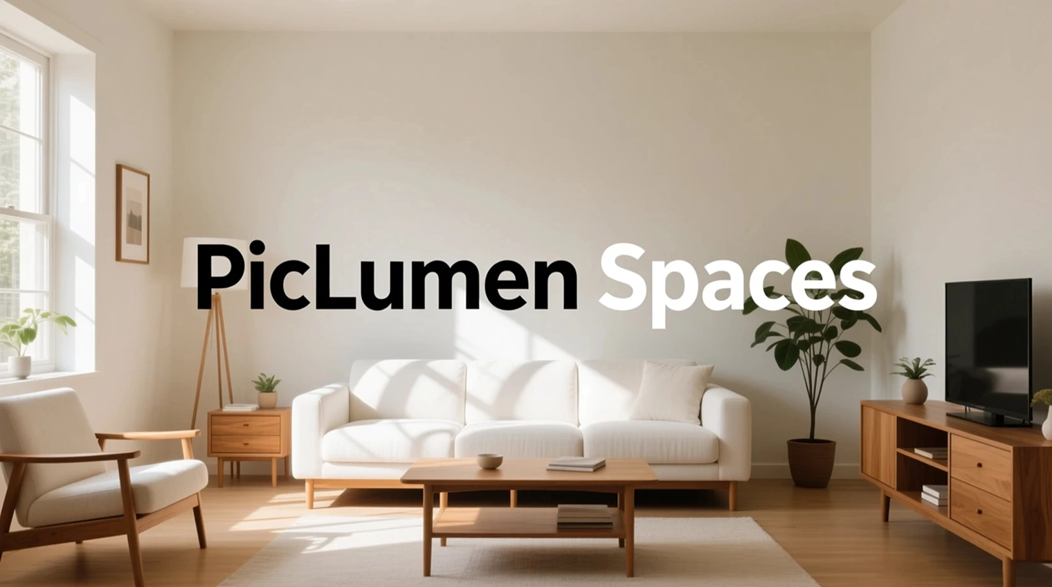 a modern and fancy interior design labled piclumen spaces