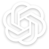 a white icon of openai