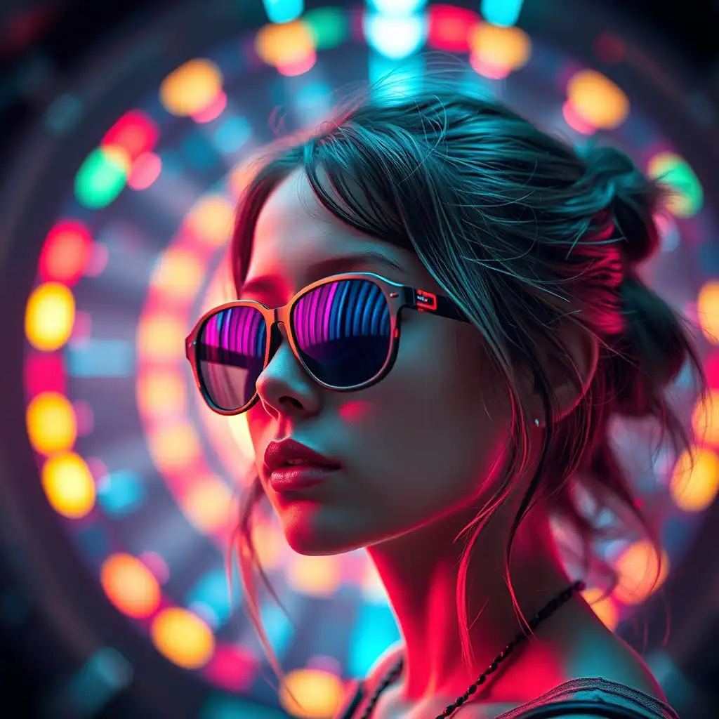 close up portrait of a girl in realistic style generated by piclumen ai image genrator